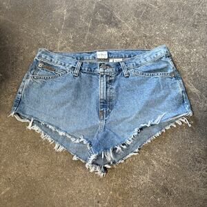 Vintage Calvin Klein Cut Off Denim Jean Shorts Womens 10 Blue Light Micro 2"